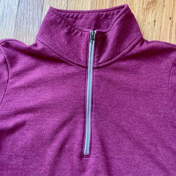 Eddie Bauer Women's Purple Quarter Zip Camp Fleece Pullover Size Medium - Picture 2 of 5